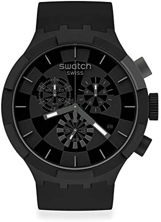 Swatch orologio CHECKPOINT BLACK Originals Big Bold 47mm nero SB02B400