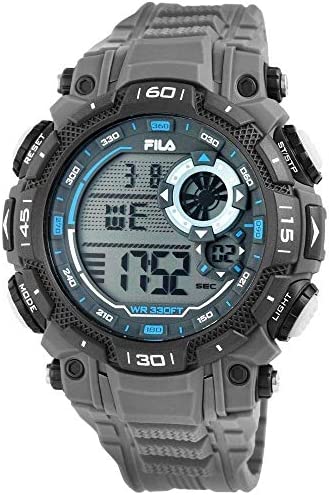 Fila Mens Digital Quartz Watch with Silicone Strap 38-826-004