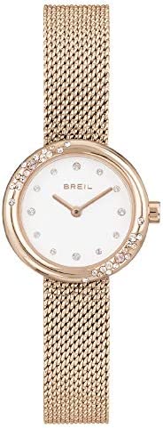 Breil orologio Wish Watches 26mm bianco cristalli quarzo acciaio fintura PVD oro…