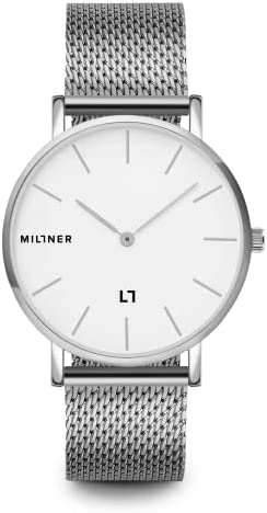 Miltner orologio Mayfair Silver 39mm bianco quarzo acciaio MLW0011