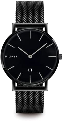 Miltner orologio Mayfair Full Black 39mm nero quarzo acciaio finitura IP nero ML…