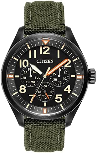 Citizen Eco-Drive Garrison Mens Watch, Stainless Steel with Nylon Strap, Field W…