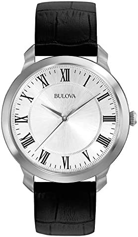 Bulova Men’s Classic Quartz Black Leather Strap Watch