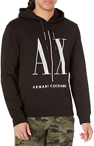 A|X ARMANI EXCHANGE Men’s Icon Project Embroidered Logo Hooded Sweatshirt