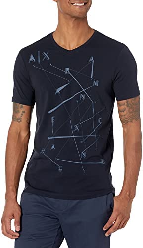 A|X ARMANI EXCHANGE Men’s Connected Points Logo Slim Fit T-Shirt