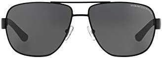 AX Armani Exchange Men’s Ax2012s Metal Rectangular Sunglasses