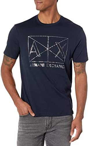 A|X ARMANI EXCHANGE Men’s Lines Logo Slim Fit T-Shirt