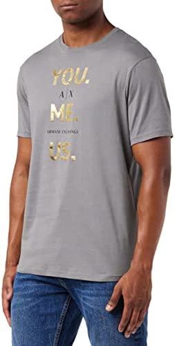 A|X ARMANI EXCHANGE Men’s You.me.us. Logo Foil Pima T-Shirt