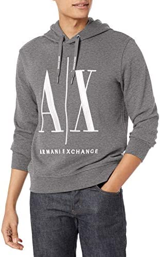 A|X ARMANI EXCHANGE Men’s Large Logo Hooded Sweatshirt