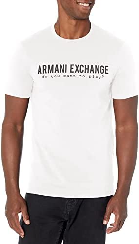 A|X ARMANI EXCHANGE Men’s Do You Want to Play Logo Slim Fit T-Shirt