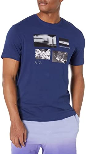 A|X ARMANI EXCHANGE Men’s City Scenes Logo Graphic T-Shirt