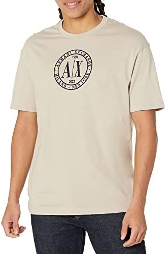 A|X ARMANI EXCHANGE Men’s Circle Logo Comfort Fit T-Shirt