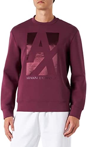 A|X ARMANI EXCHANGE Men’s Silked Logo Pullover Sweatshirt