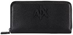 A|X ARMANI EXCHANGE All Over Logo Zip Wallet Wristlet