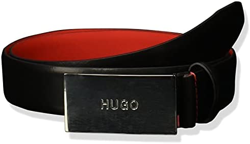 HUGO Men’s Baldwin Plaque Leather Belt