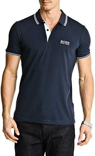 Hugo Boss Mens Paddy Moisture Manager Pro Edition Polo Shirt 50249000 (Navy, Med…