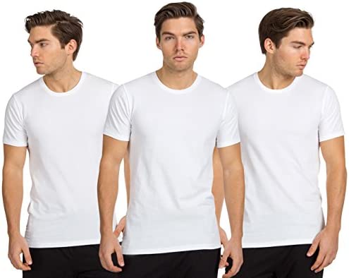 BOSS Men’s 3-Pack Round Neck Regular Fit Short Sleeve T-Shirts