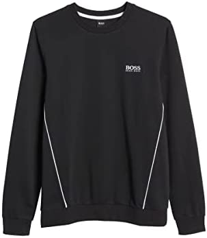 Hugo Boss Men’s Black Cotton Logo Tracksuit Sweatshirt