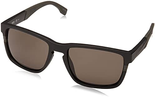 Hugo Boss BOSS Men’s 0916/S Rectangular Sunglasses, MATT Black, 57 mm