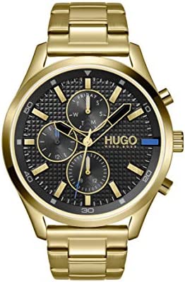 HUGO #Chase Men’s Multifunction Stainless Steel and Link Bracelet Business Watch…