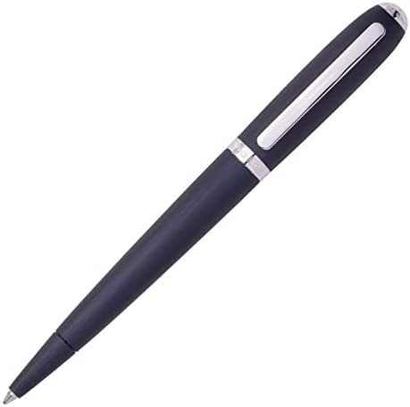 Hugo Boss Ballpoint Pen Contour Brushed Navy | Blue Ink | Gift Box