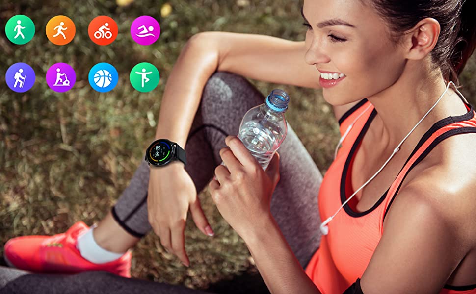 sport watch with 8 kinds of sport modes, 3ATM IP68 waterproof