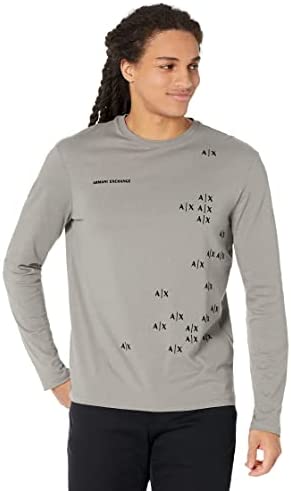 A|X ARMANI EXCHANGE Men’s Falling Logo Long Sleeve T-Shirt