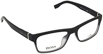 HUGO BOSS Eyeglasses 0729 0KAY Black Text Gray