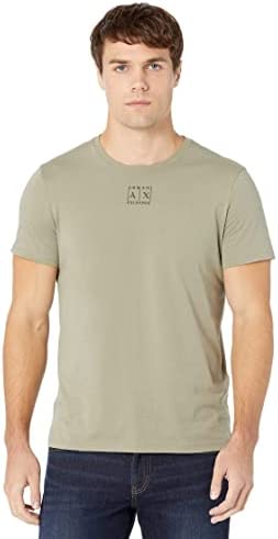 A|X ARMANI EXCHANGE Men’s Lines Logo Printed Slim Fit T-Shirt