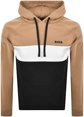 Hugo Boss Men’s Contemporary Color Block Hoodie Sweatshirt