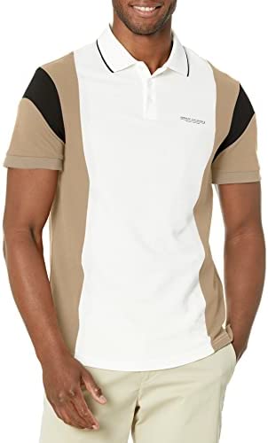 A|X ARMANI EXCHANGE Men’s Colorblock Shoulder Logo Polo Shirt