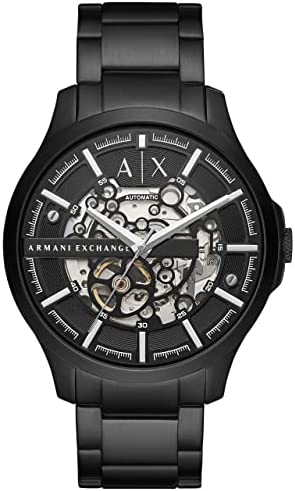 Armani Exchange Men’s Automatic Three-Hand, Stainless Steel Watch, 46mm case siz…