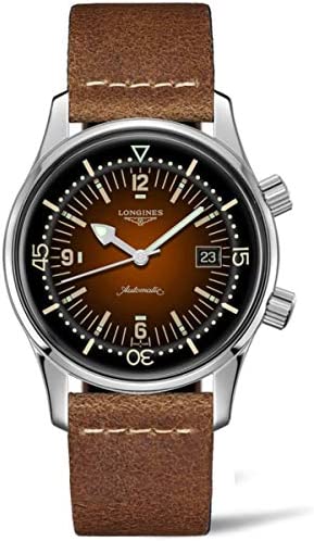 Longines orologio Heritage Legend Diver Tropical Watch 42mm marrone automatico a…