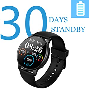 smartwatch for women men has a strong battery life and fast charging,30 days standby