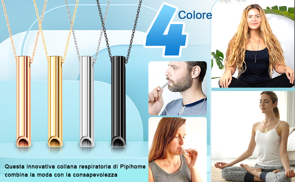 collana per l'ansia per Esercizi Di Respirazione Per Meditazione, Rilassamento, Calmante, Panico