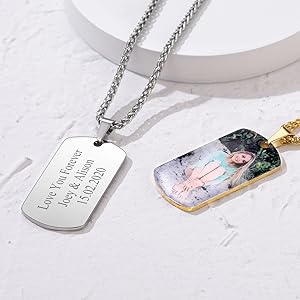 Two Side Engraved Necklace