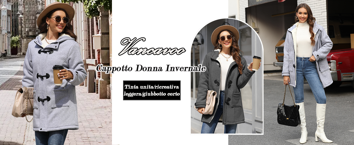 Vancavoo Cappotto Donna Invernale