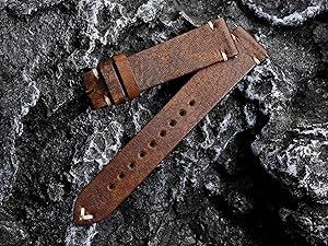 BSIONSTRAP Cinturini per Orologi da Uomo, Pelle Italiana