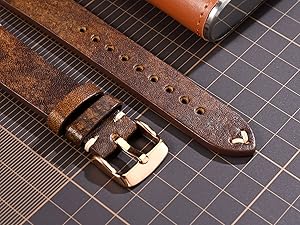 BSIONSTRAP Cinturini per Orologi da Uomo, Pelle Italiana
