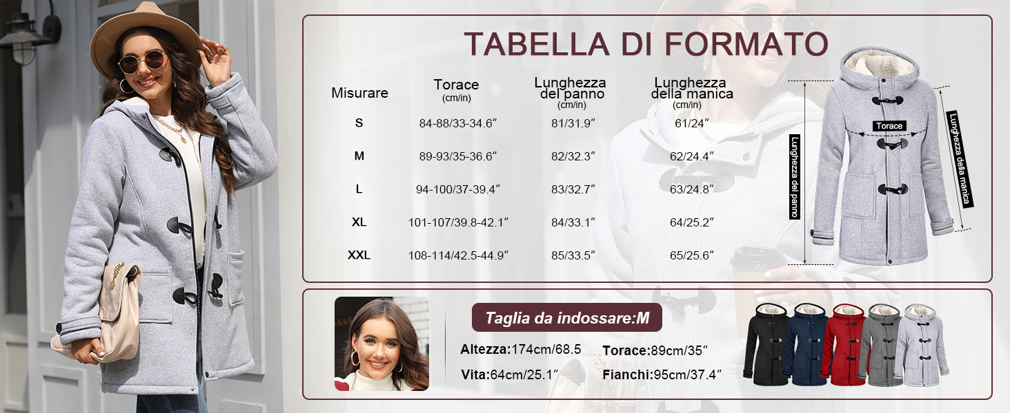 Cappotto Donna Felpa con Cappuccio Giacca Capispalla in Pile Caldo Hoodies Outwear Manica Lunga