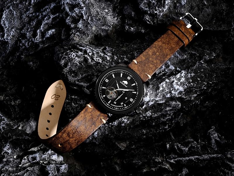 BSIONSTRAP Cinturini per Orologi da Uomo, Pelle Italiana