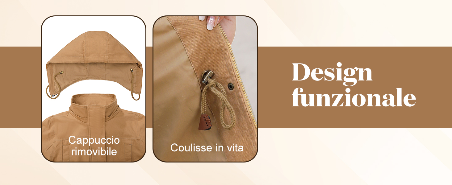 giacca giubbotto parka primaverile donna elegante giubbino cappotto giacche leggera soprabito 
