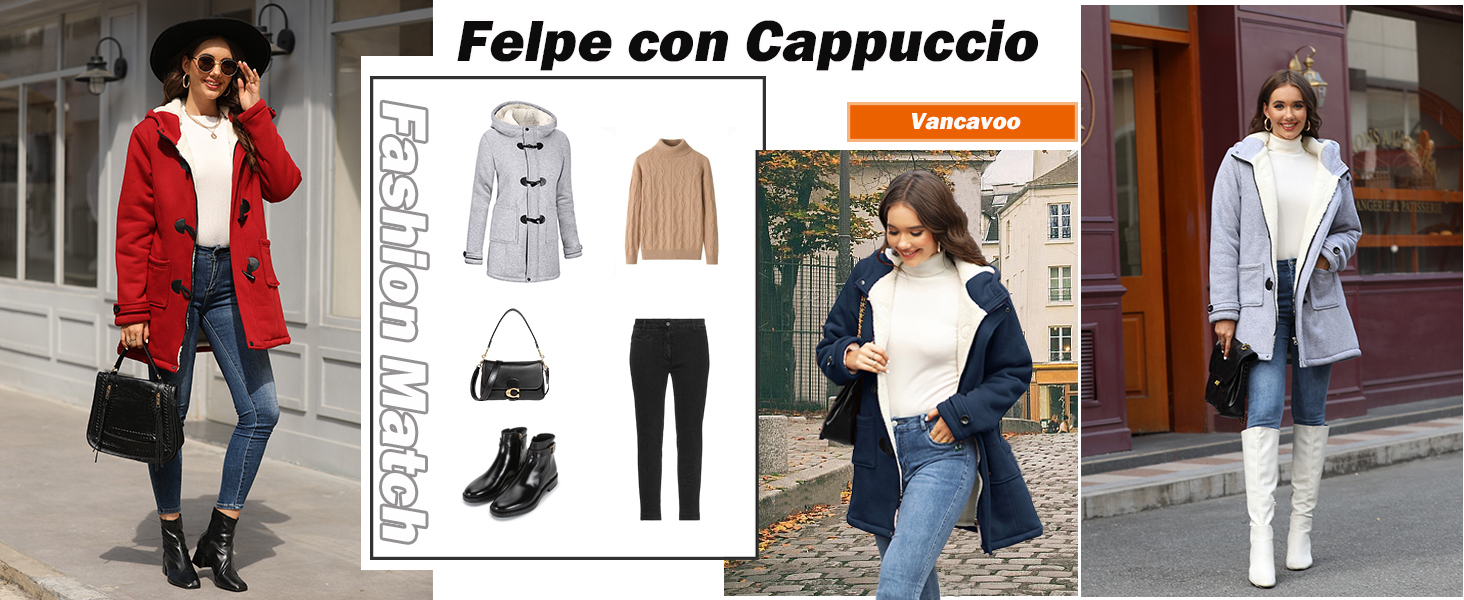 Vancavoo Cappotto Donna Invernale 