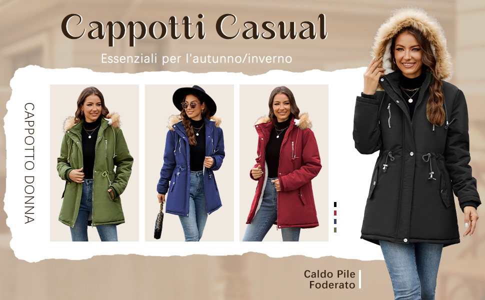 Colori del giacca lunga da donna