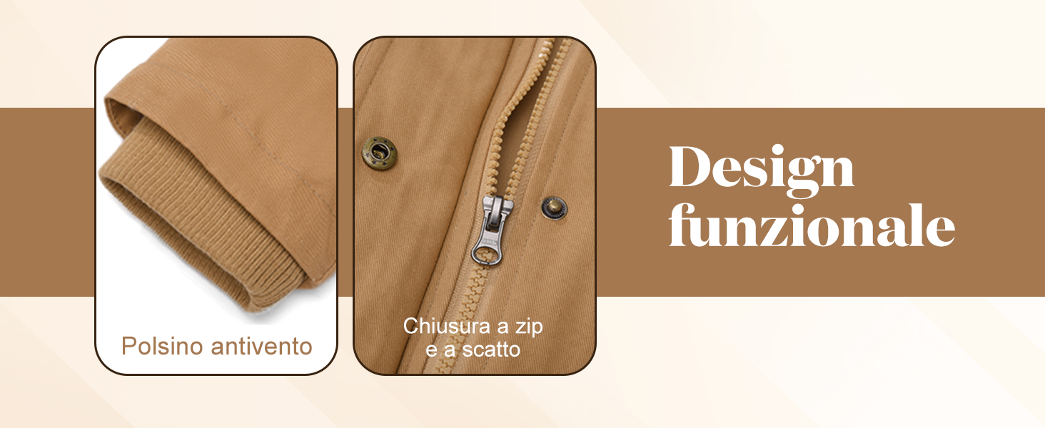 primaverile donna giaccone giubbotti jacket zip con cappuccio abbigliamento mezza stagione outwear