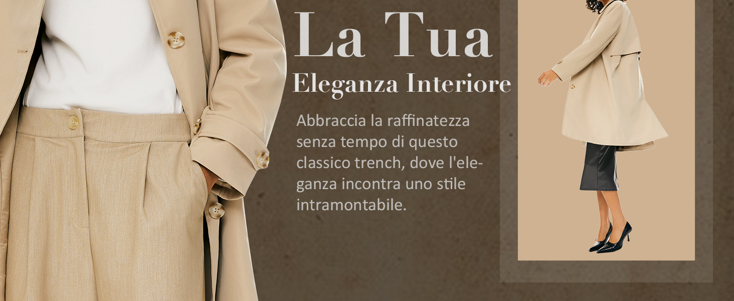 trench nero bianco kaki idrorepellente antivento antivento classico della moda