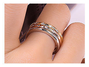 Anello a Cinque Pietre Donna Oro